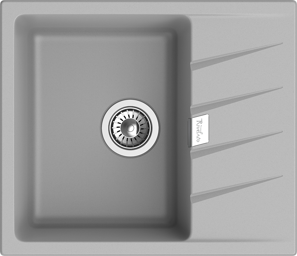RIVELATO Мойка RAUM 58  1-чаша 580*500мм grigio metallizzato арт.RM-58 grigio metallizzato