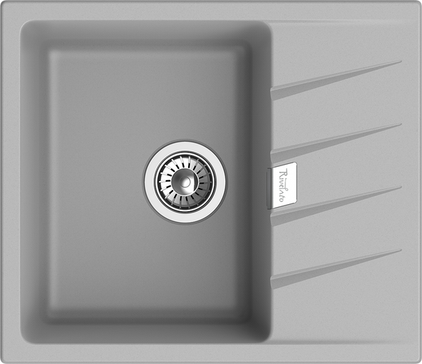 RIVELATO Мойка RAUM 58  1-чаша 580*500мм grigio metallizzato арт.RM-58 grigio metallizzato