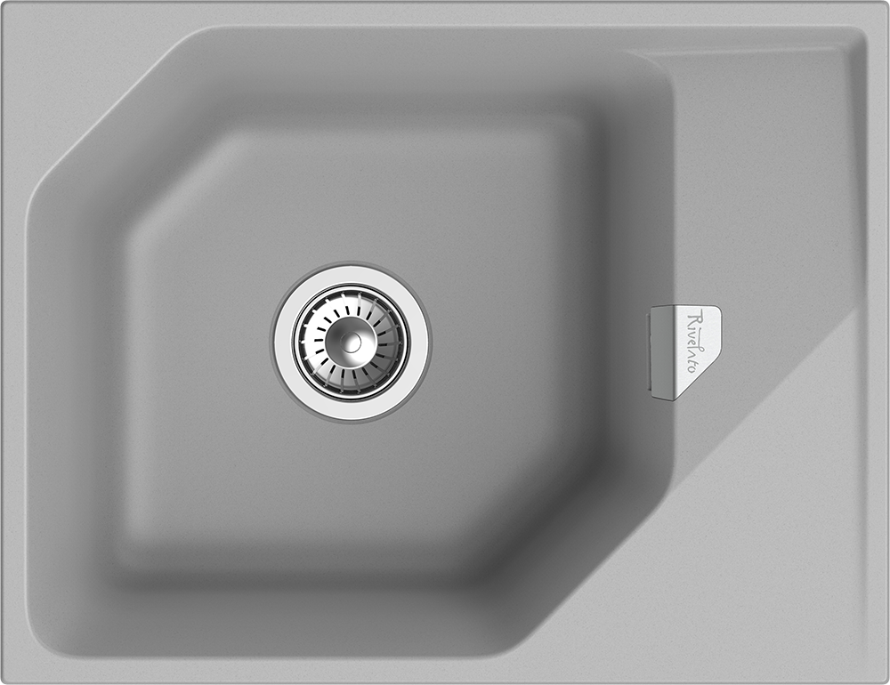 RIVELATO Мойка LOCUS 65  1-чаш 650*500 grigio metallizzato арт.LS-65 grigio metallizzato