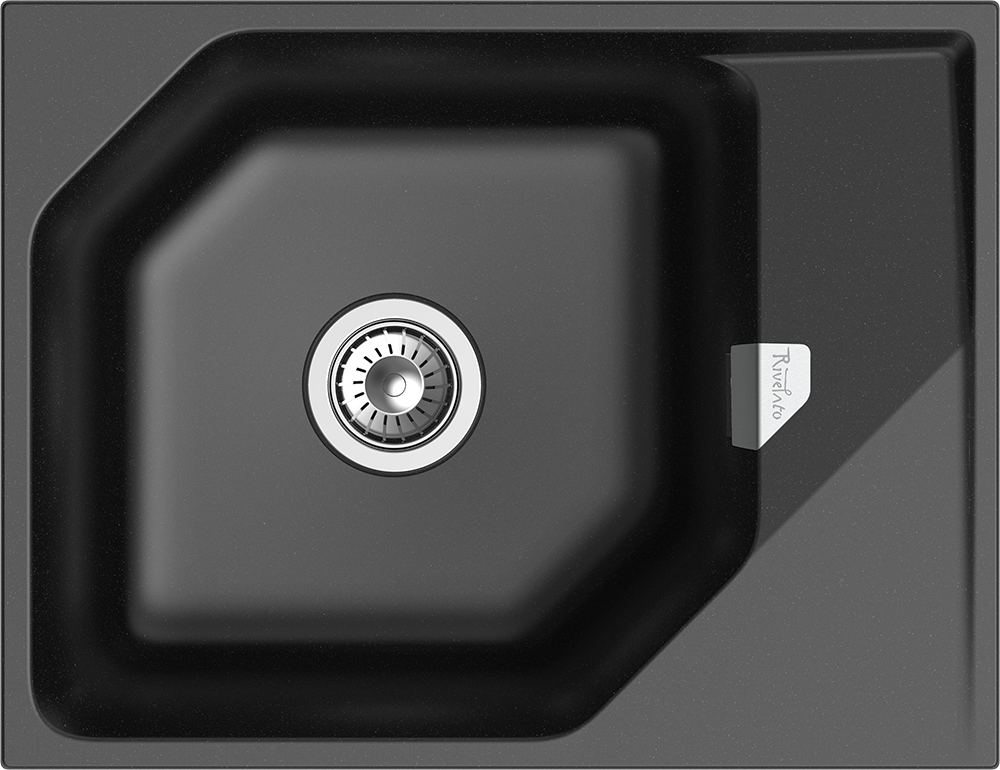 RIVELATO Мойка LOCUS 65  1-чаш 650*500 nero арт.LS-65 nero