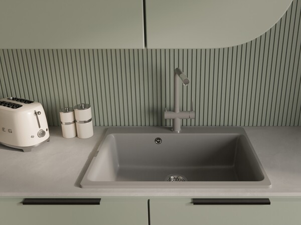 RIVELATO Мойка AXEL 70  1-чаша 730*520мм grigio metallizzato арт.Х-70 grigio metallizzato