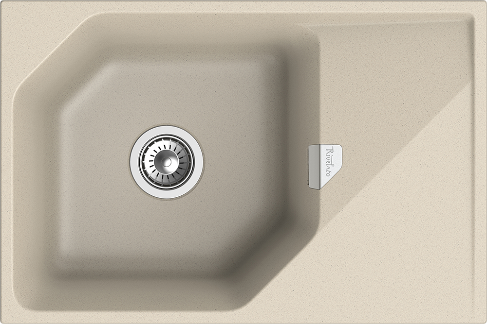 RIVELATO Мойка LOCUS 75  1-чаш 750*500 beige scuro арт.LS-75 beige scuro