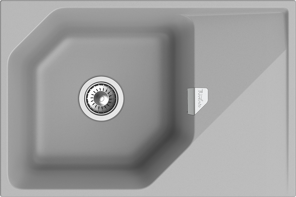 RIVELATO Мойка LOCUS 75  1-чаш 750*500  grigio metallizzato арт.LS-75 grigio metallizzat