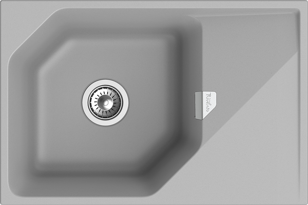 RIVELATO Мойка LOCUS 75  1-чаш 750*500  grigio metallizzato арт.LS-75 grigio metallizzat