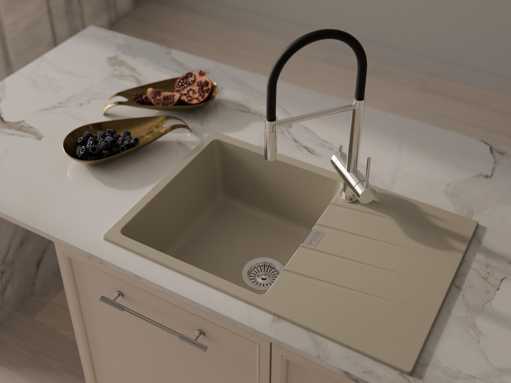 RIVELATO Мойка RAUM 78  1-чаша 780*500мм beige scuro арт.RM-78 beige scuro