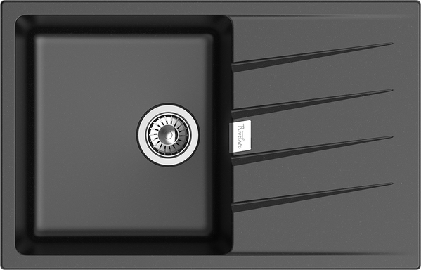 RIVELATO Мойка RAUM 78  1-чаша 780*500мм nero арт.RM-78 nero