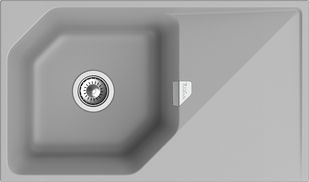 RIVELATO Мойка LOCUS 85  1-чаш 850*500 grigio metallizzato арт.LS-85 grigio metallizzato