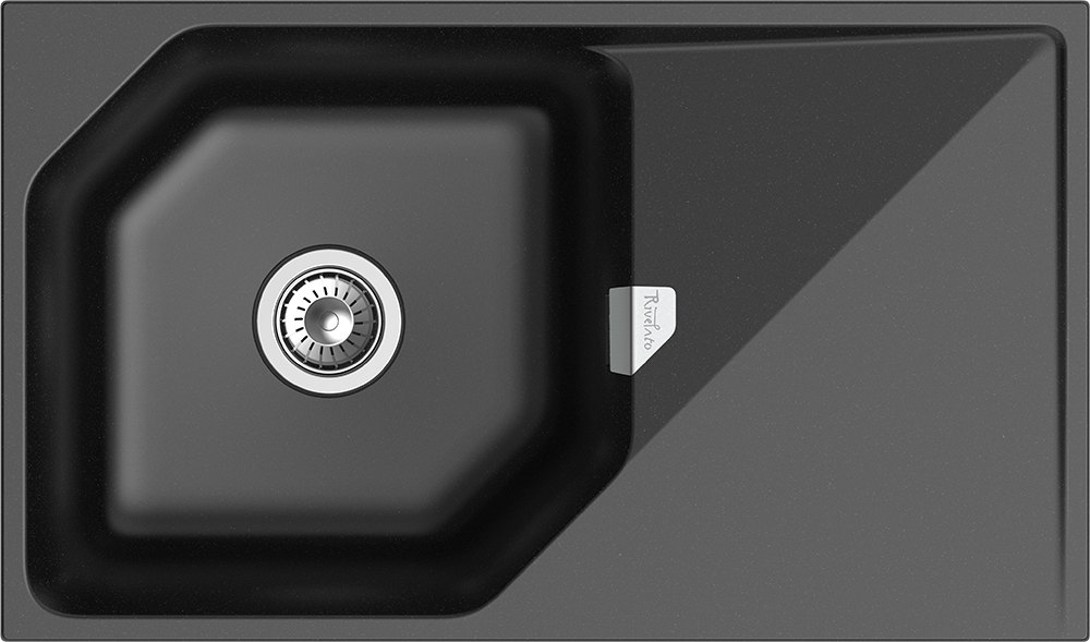 RIVELATO Мойка LOCUS 85  1-чаш 850*500 nero арт.LS-85 nero