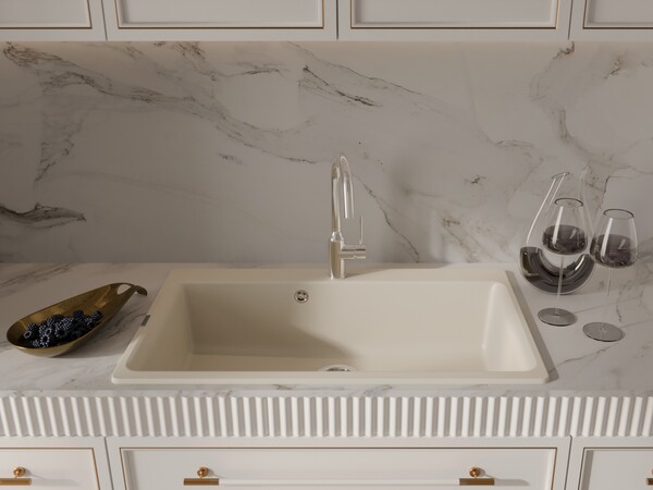 RIVELATO Мойка AXEL 90  1-чаша 870*520мм beige scuro арт.Х-90 beige scuro
