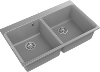 RIVELATO Мойка AXEL 90-2D  2-чаши 870*520мм grigio metallizzato арт.X-90-2D grigio metallizza