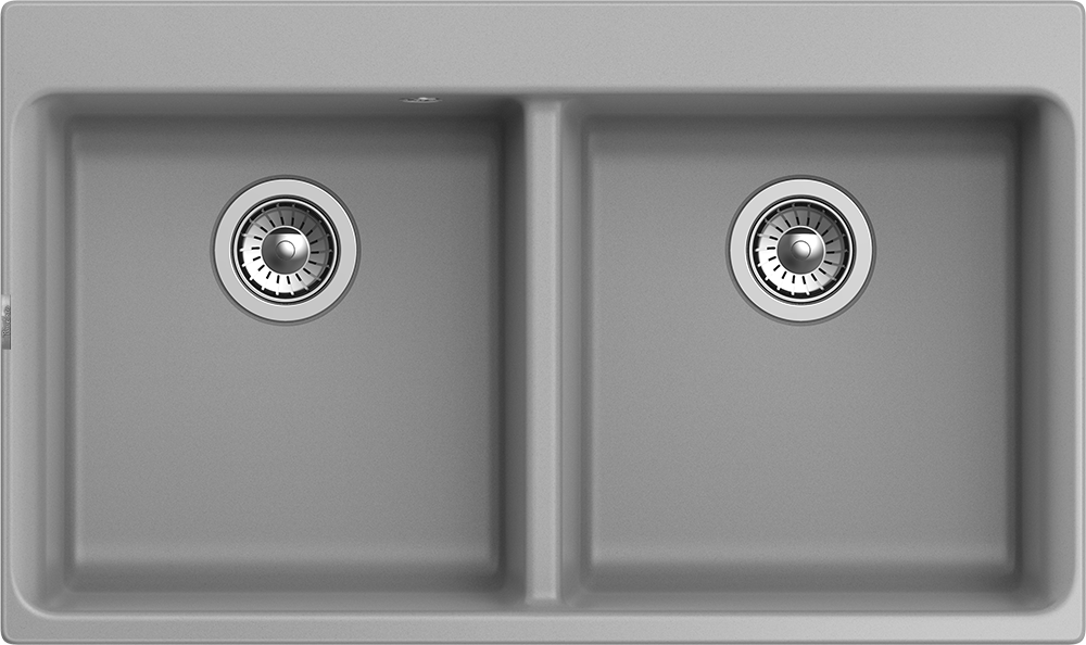 RIVELATO Мойка AXEL 90-2D  2-чаши 870*520мм grigio metallizzato арт.X-90-2D grigio metallizza