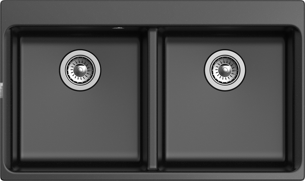 RIVELATO Мойка AXEL 90-2D  2-чаши 870*520мм nero арт.X-90-2D nero