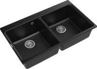 RIVELATO Мойка AXEL 90-2D  2-чаши 870*520мм nero арт.X-90-2D nero
