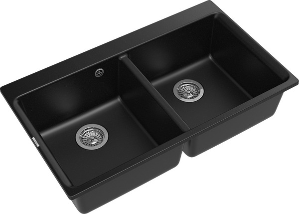 RIVELATO Мойка AXEL 90-2D  2-чаши 870*520мм nero арт.X-90-2D nero