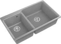RIVELATO Мойка AXEL 90D  2-чаши 870*520мм grigio metallizzato арт.X-90D grigio metallizzato