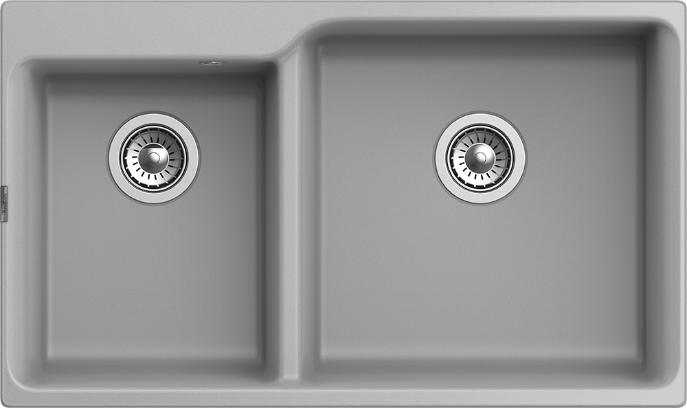 RIVELATO Мойка AXEL 90D  2-чаши 870*520мм grigio metallizzato арт.X-90D grigio metallizzato