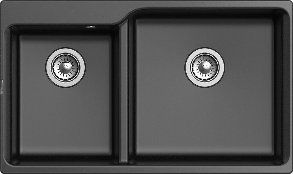 RIVELATO Мойка AXEL 90D  2-чаши 870*520мм nero арт.X-90D nero