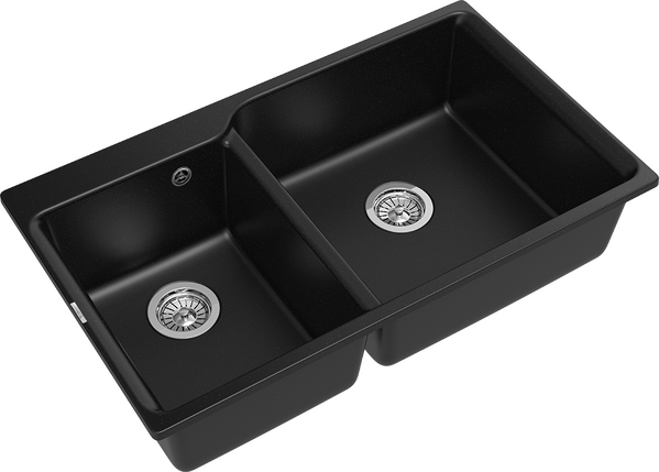 RIVELATO Мойка AXEL 90D  2-чаши 870*520мм nero арт.X-90D nero