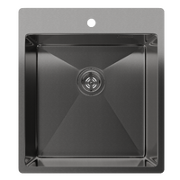 Rivelato Rinox 4450 PVD black Мойка нерж.сталь 1 чаша  440*500*200 мм арт.4450 PVD black