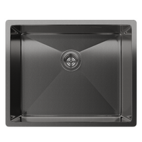 Rivelato Rinox 5444 UN PVD black Мойка нерж.сталь 1 чаша  540*440*200 мм арт.5444 UN PVD black