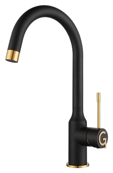 Rivelato Смеситель для кухни Garda U-обр. D-35мм antracite/oro арт.1923502 antracite oro