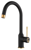 Rivelato Смеситель для кухни Garda U-обр. D-35мм nero/oro арт.1923502 nero oro