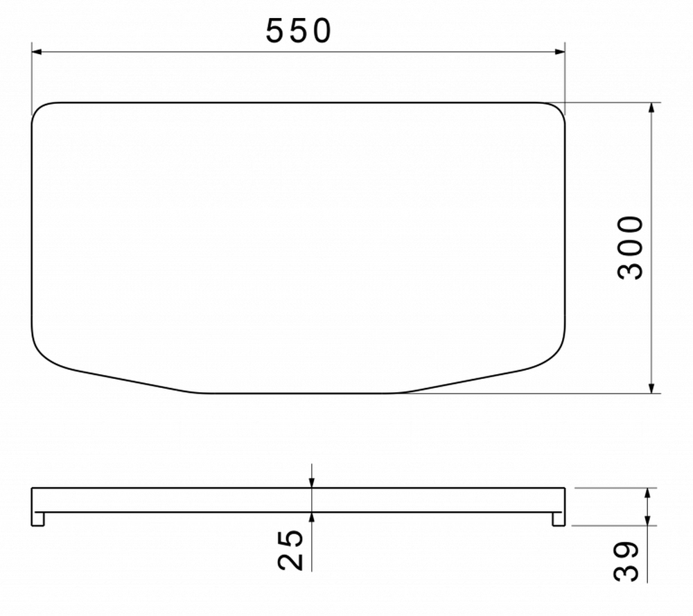 Rivelato Доска для мойки AL_V3 300*550*39 мм с лого бук массив AL_V3
