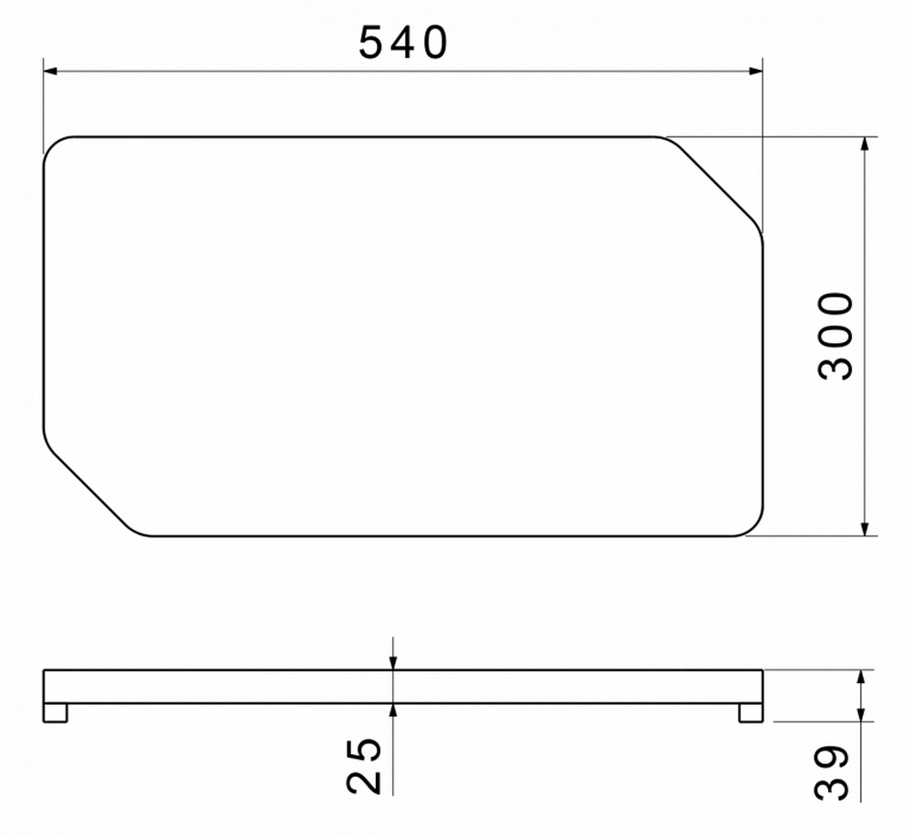 Rivelato Доска для мойки LS_V3 300*540*39 мм с лого бук массив LS_V3