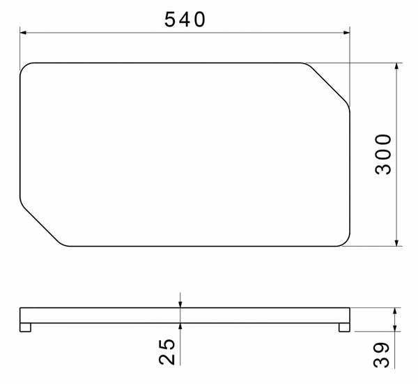 Rivelato Доска для мойки LS_V3 300*540*39 мм с лого бук массив LS_V3