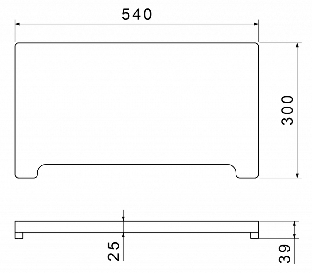 Rivelato Доска для мойки RM_V3 300*540*39 мм с лого бук массив RM_V3