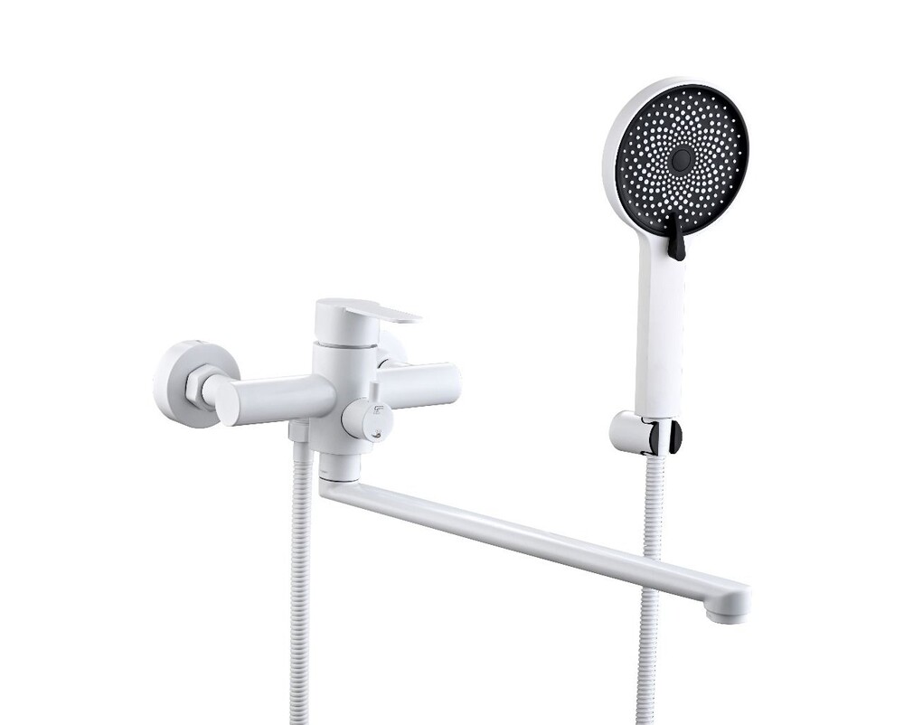 FS8225W Смеситель Ванна FMARK шар. d=35, Белый, матовый