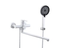 FS8225W Смеситель Ванна FMARK шар. d=35, Белый, матовый