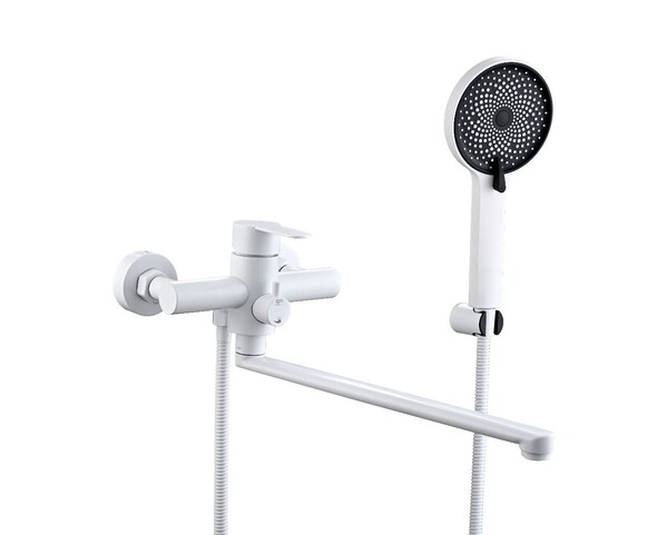 FS8225W Смеситель Ванна FMARK шар. d=35, Белый, матовый
