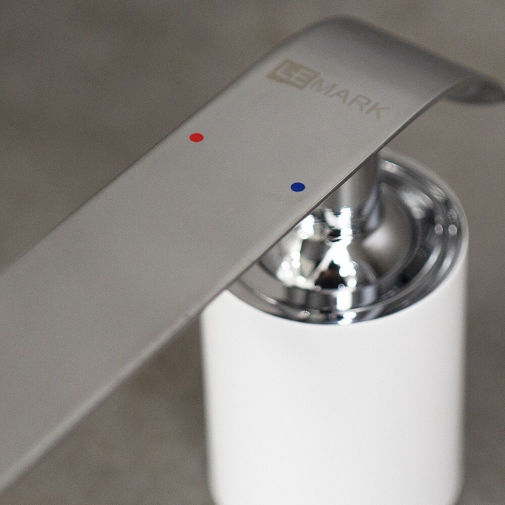 LM4947CW Melange Смеситель для ванны встраиваемый, на 3 отверстия, с аксессуарами, хром/белый LEMARK