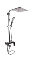  72417D-1 Душевая система LEDEME со смесителем и тропическим душем (нерж сталь) Оруж сталь