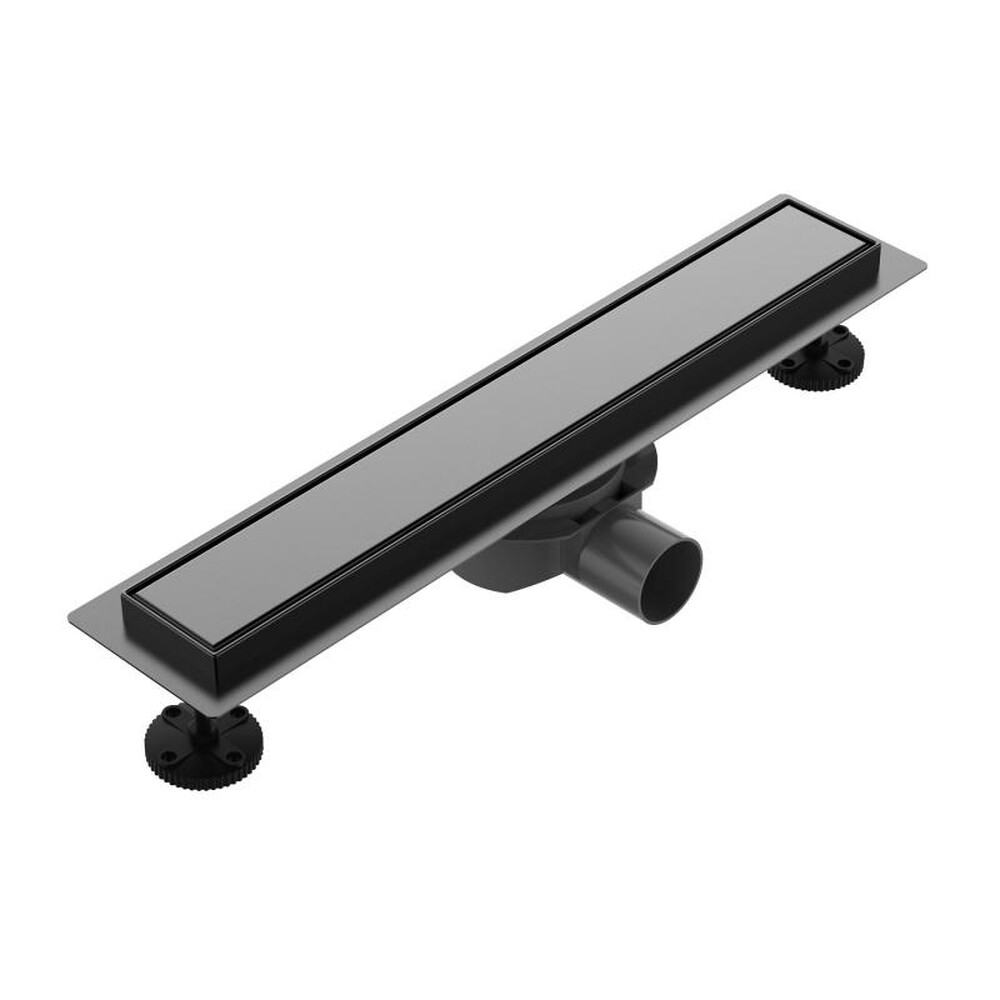 K80407D-80 Трап-лоток GERHANS нерж 70*800мм (горизонтальный выпуск,ф50)  гидрозатвор, решетка под плитку (Оруж сталь)