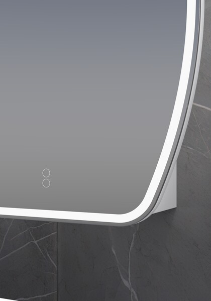 Зеркало-шкаф SANTREK HOME с LED подсветкой "ДИОНИС" левое 600х800мм белый