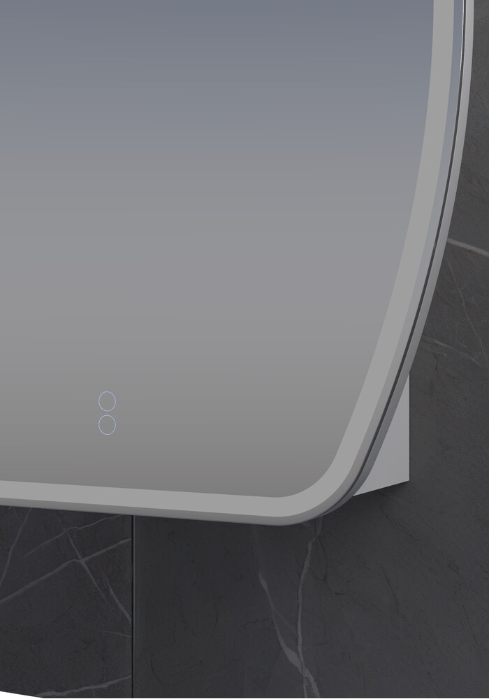 Зеркало-шкаф SANTREK HOME с LED подсветкой "ДИОНИС" левое 600х800мм белый