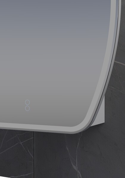 Зеркало-шкаф SANTREK HOME с LED подсветкой "ДИОНИС" левое 600х800мм белый