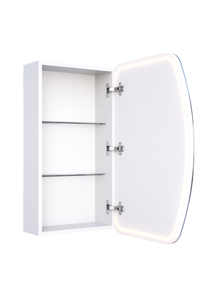 Зеркало-шкаф SANTREK HOME с LED подсветкой "ДИОНИС" правое 600х800мм белый