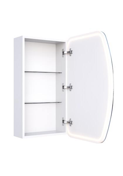 Зеркало-шкаф SANTREK HOME с LED подсветкой "ДИОНИС" правое 600х800мм белый