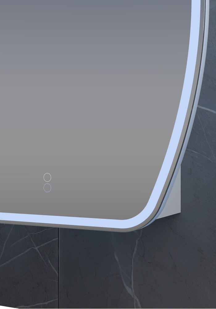 Зеркало-шкаф SANTREK HOME с LED подсветкой "ДИОНИС" правое 600х800мм белый