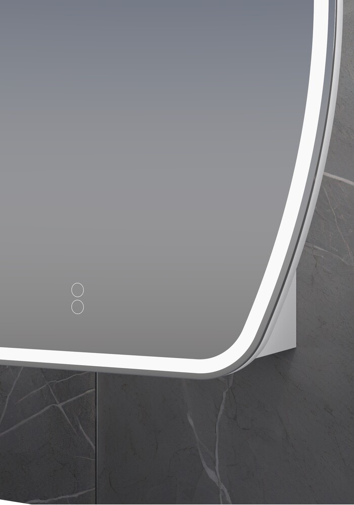 Зеркало-шкаф SANTREK HOME с LED подсветкой "ДИОНИС" правое 600х800мм белый