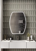 Зеркало-шкаф SANTREK HOME с LED подсветкой "ДИОНИС" правое 600х800мм белый