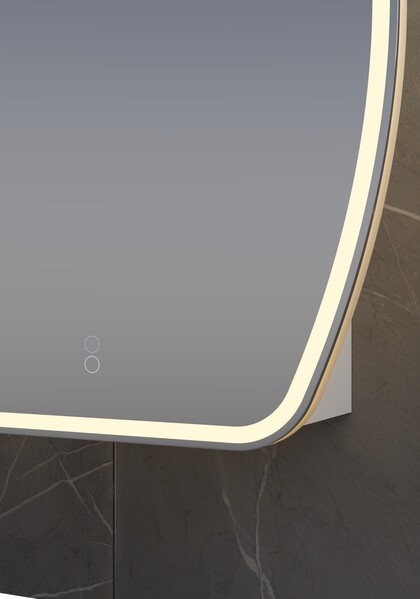 Зеркало-шкаф SANTREK HOME с LED подсветкой "ДИОНИС" правое 600х800мм белый