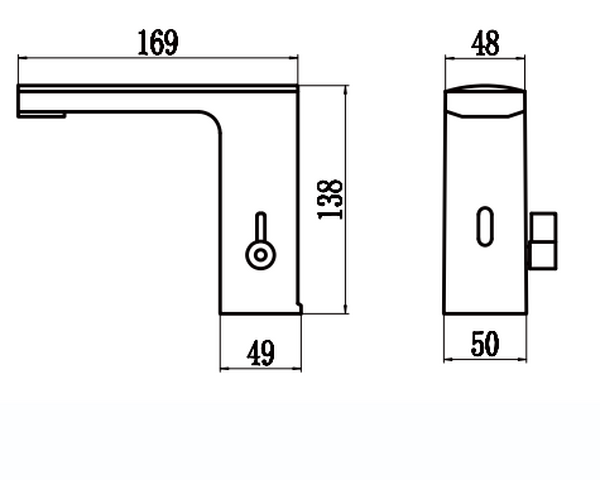 S-GY8896H Сенсорный смеситель черный  латунь