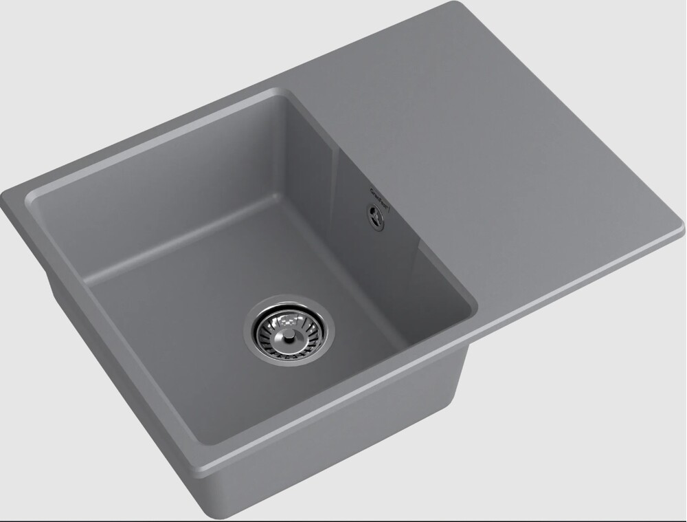 Мойка для кухни GranFest URBAN GF-URBAN 668L 680*490мм 1 чаша+крыло (658L темно-серый)