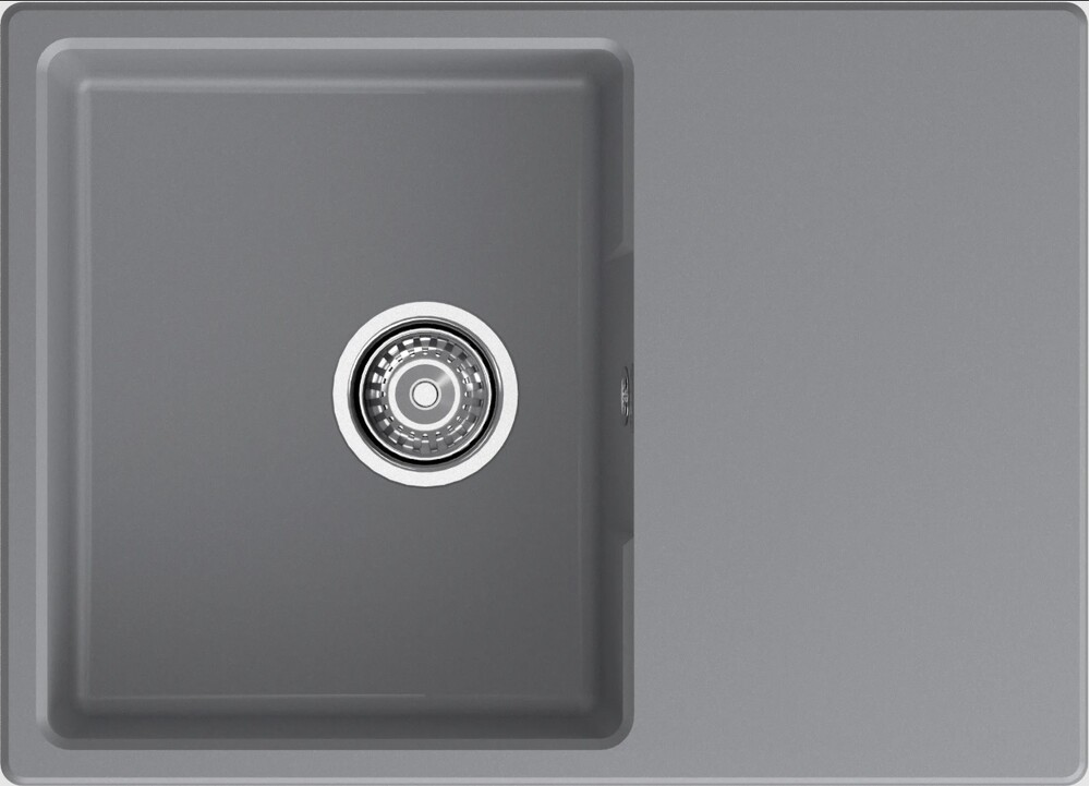 Мойка для кухни GranFest URBAN GF-URBAN 668L 680*490мм 1 чаша+крыло (658L темно-серый)