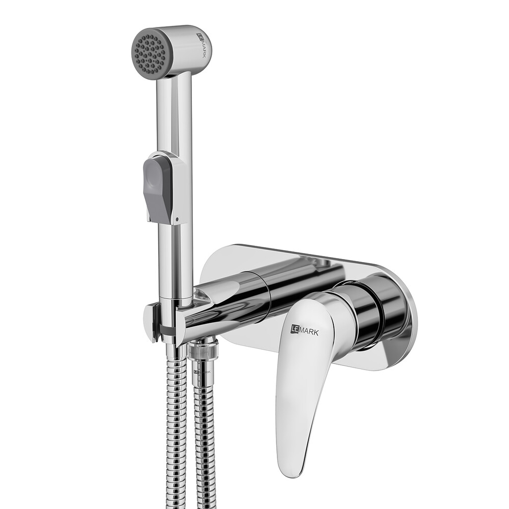 LM0419C Linara Смеситель с гигиеническим душем, встраиваемый, хром LEMARK