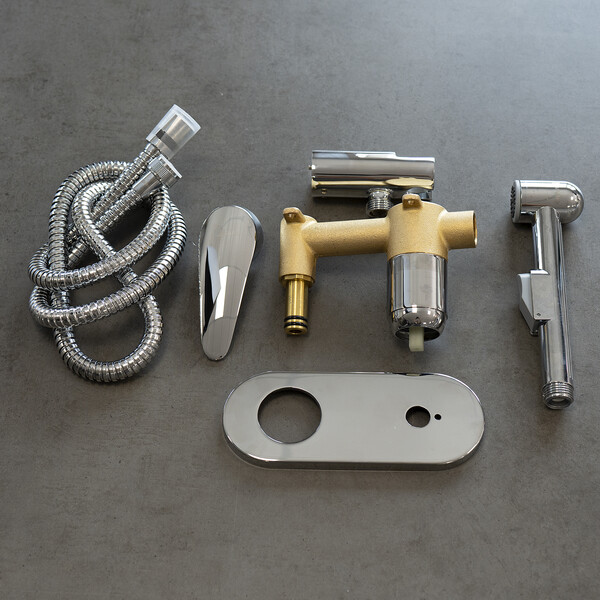 LM0419C Linara Смеситель с гигиеническим душем, встраиваемый, хром LEMARK